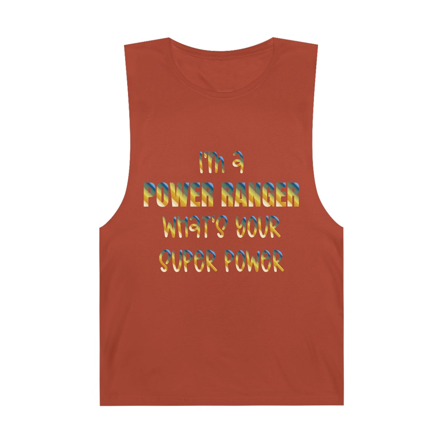 Lineman Tank - power ranger super power colored chrome