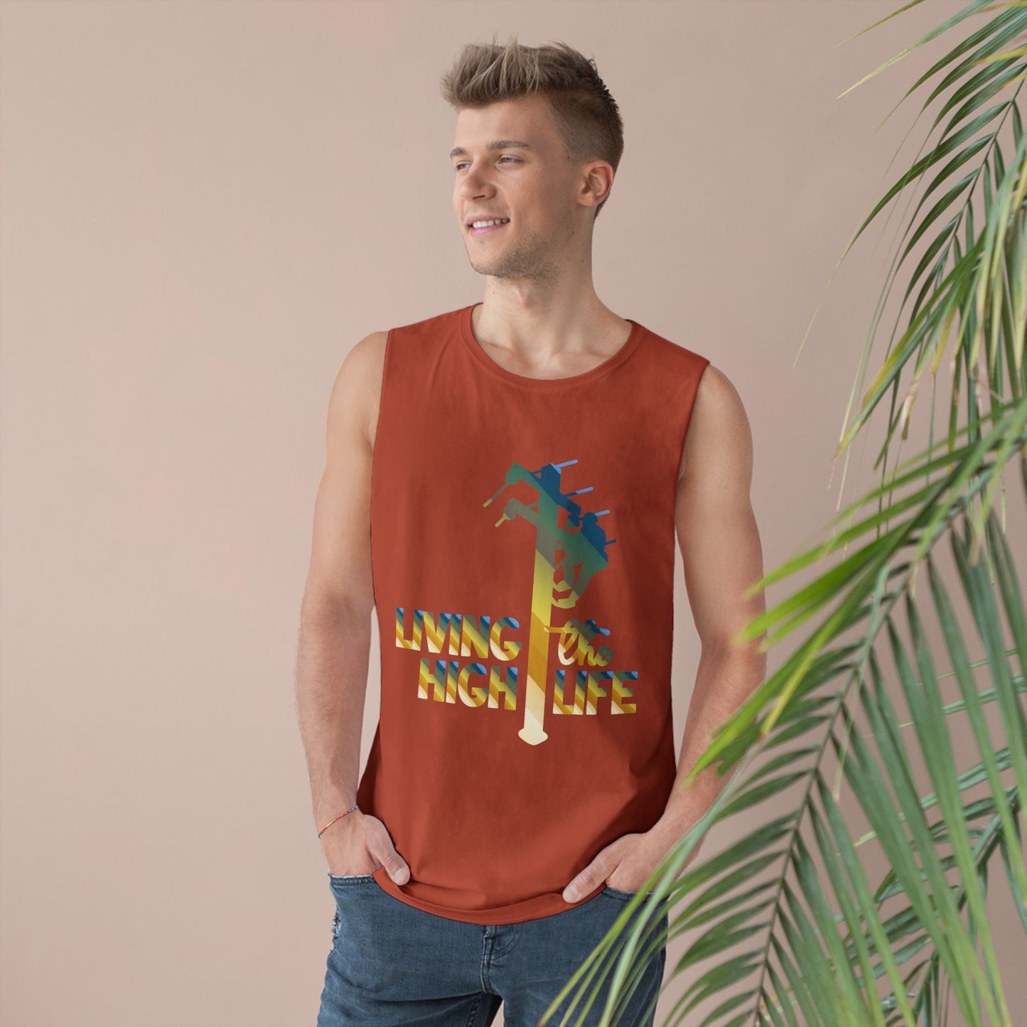 Lineman Tank - living the high life - colored chrome