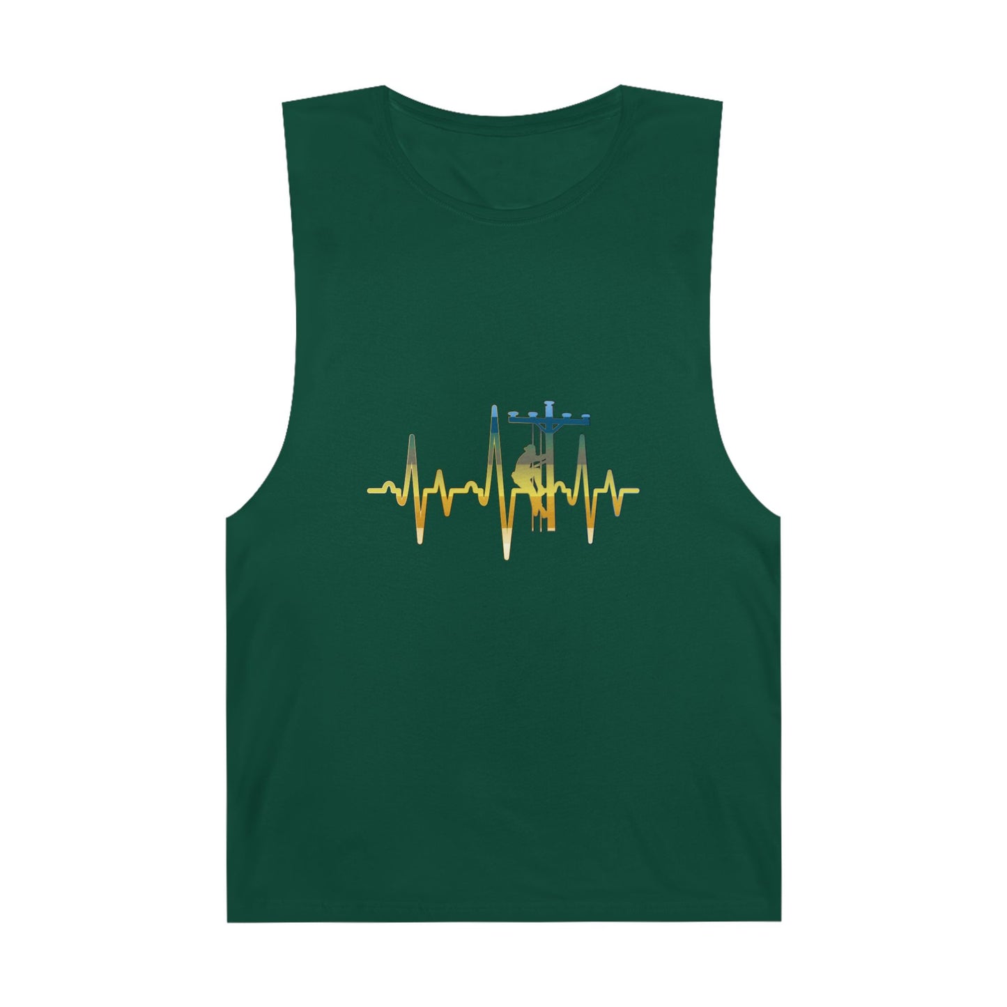 Lineman Tank- Lineman Heartbeat - colored chrome