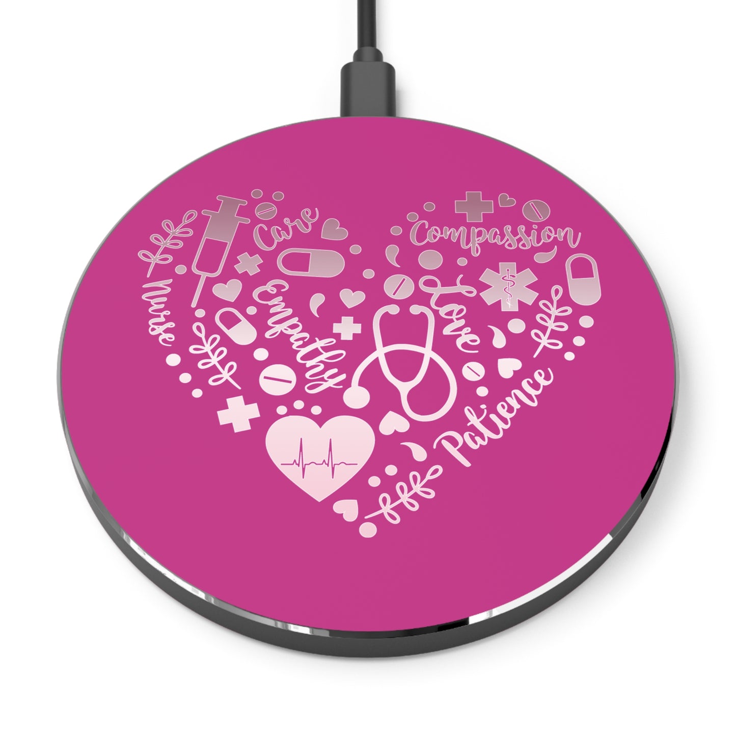 Nurse Heart Wireless Charger | Fast Charging Pad for Healthcare Professionals