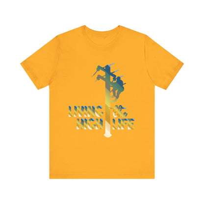 Lineman T-shirt - living the high life - colored chrome