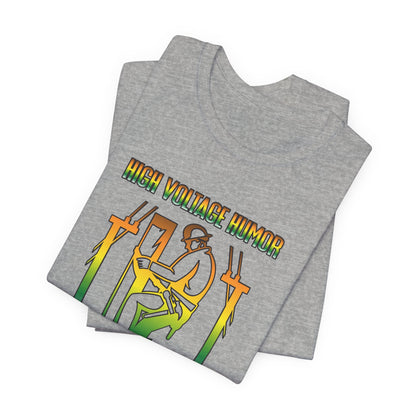 Lineman T-shirt - High Voltage Humor Shockingly Good Lines-gradient