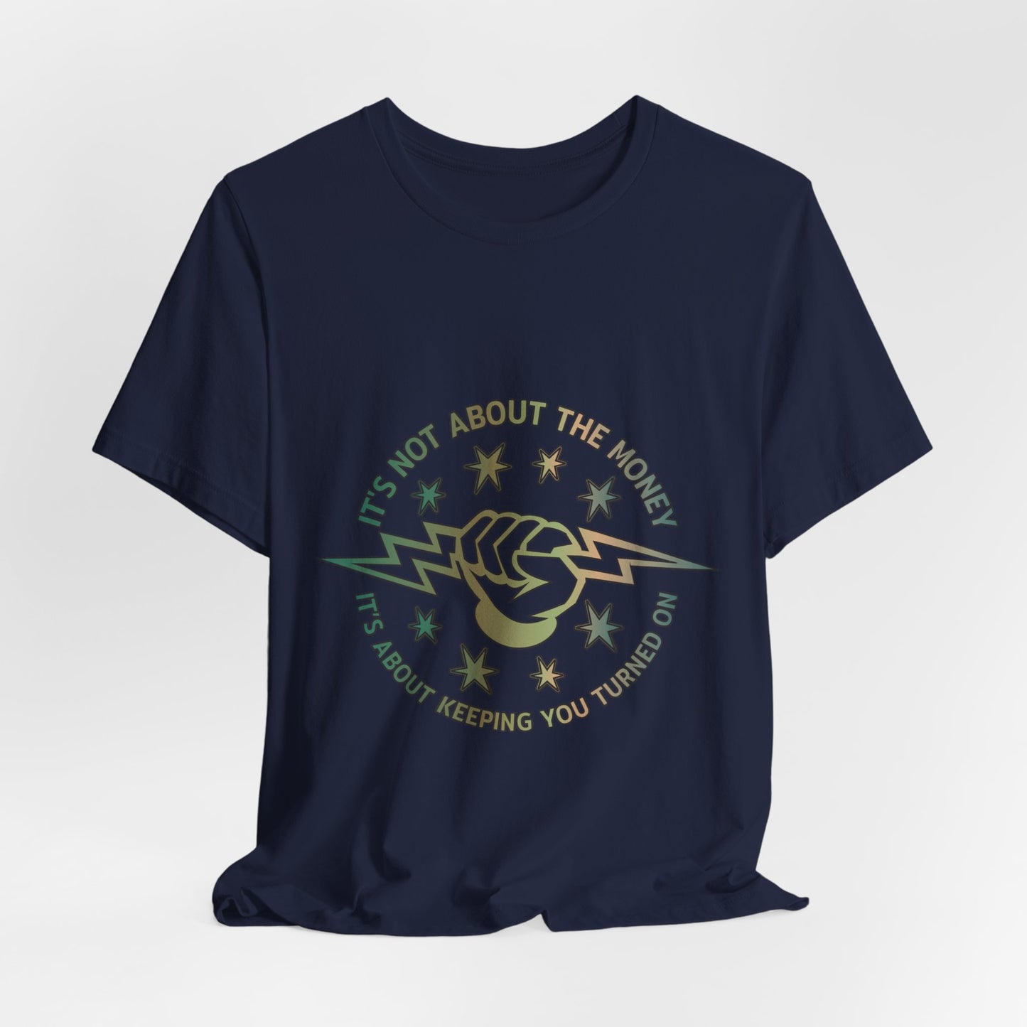 Lineman T-shirt - Its Not About The Money-copper patina