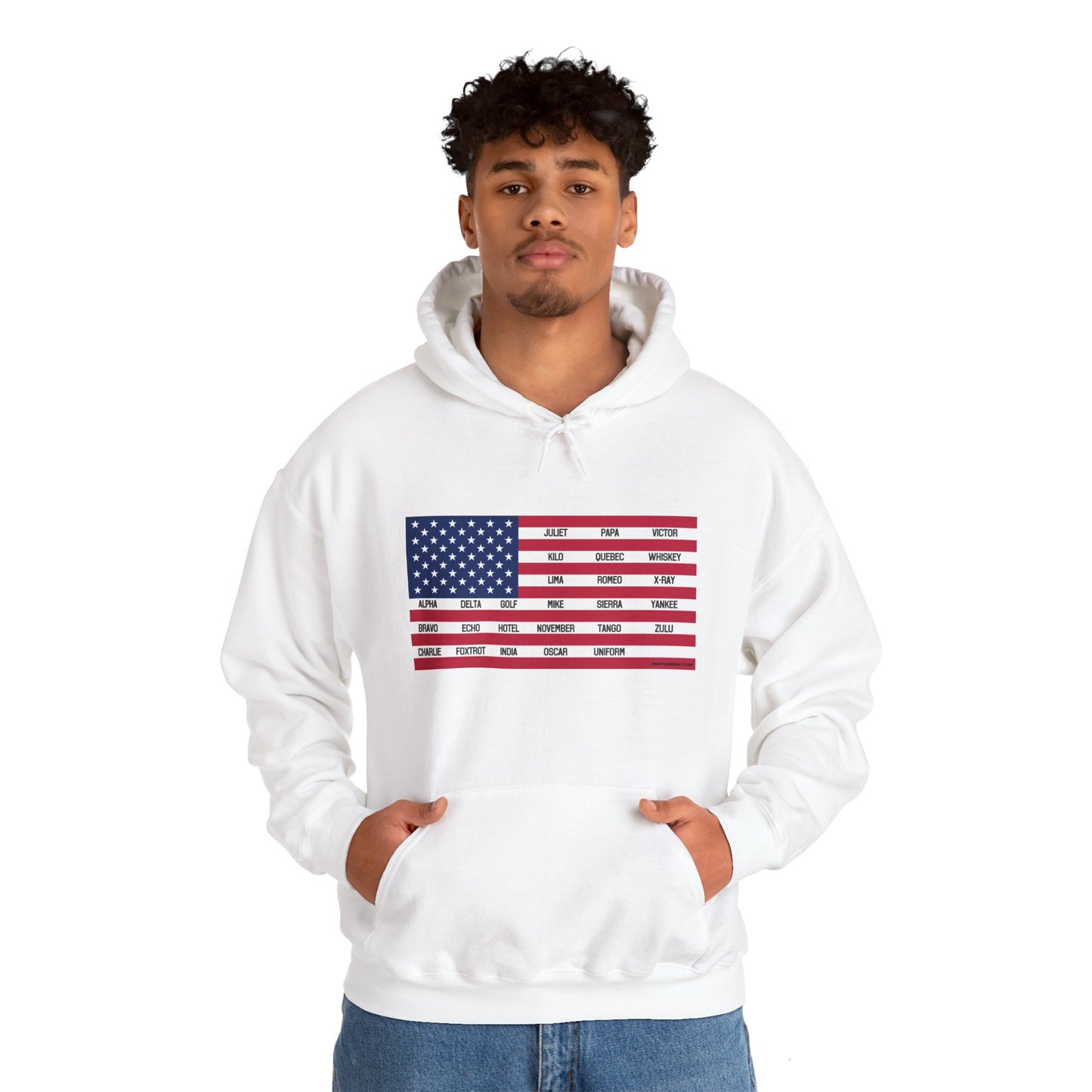 Gildan Phonetic Flag Hoodie