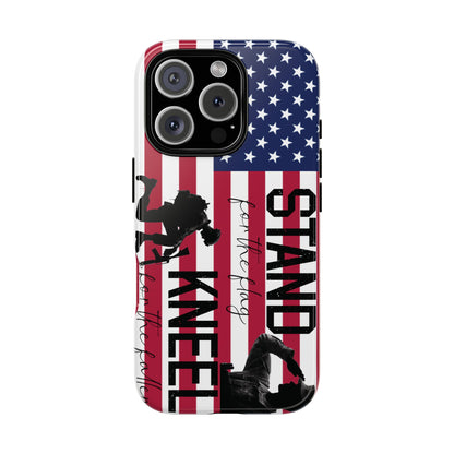 Military iPhone Tough Case - Stand for the Flage, Kneel for the fallen