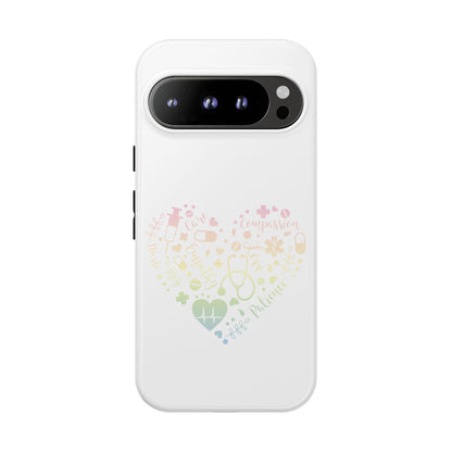 Google Pixel Tough Case - Monogram Heart 1 - White