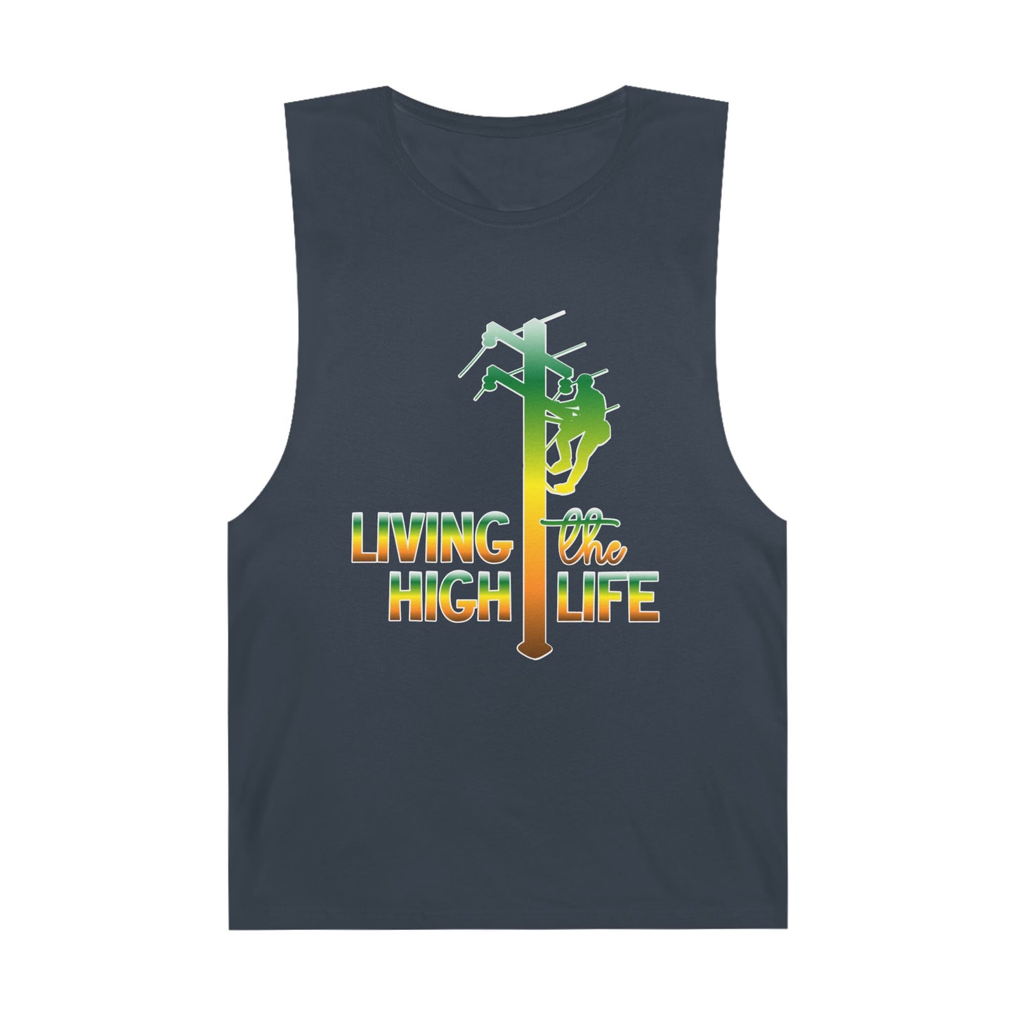 Lineman Tank - living the high life - gradient