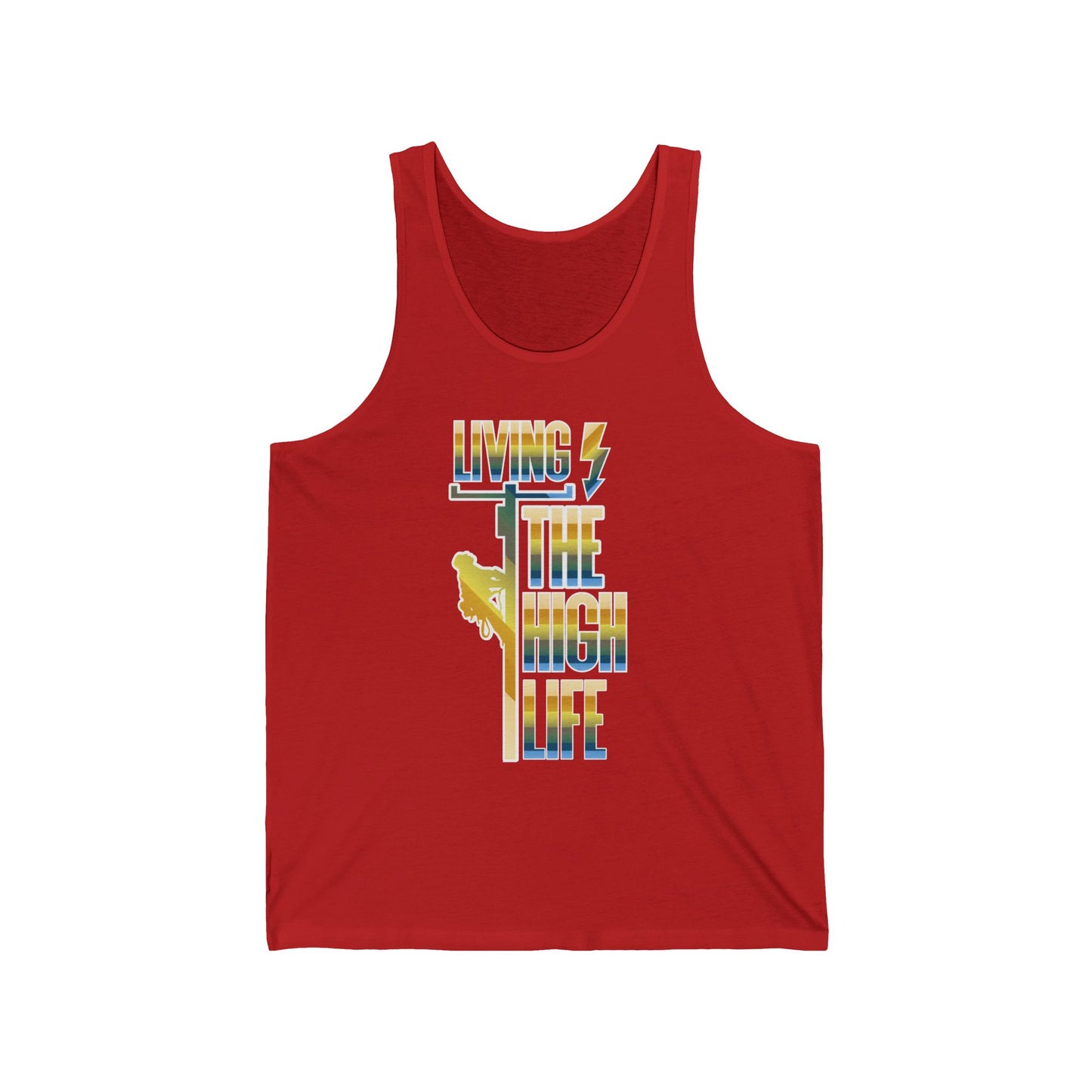 Lineman T-shirt - Living The High Life-colored chrome