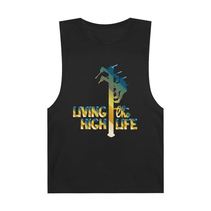 Lineman Tank - living the high life - colored chrome