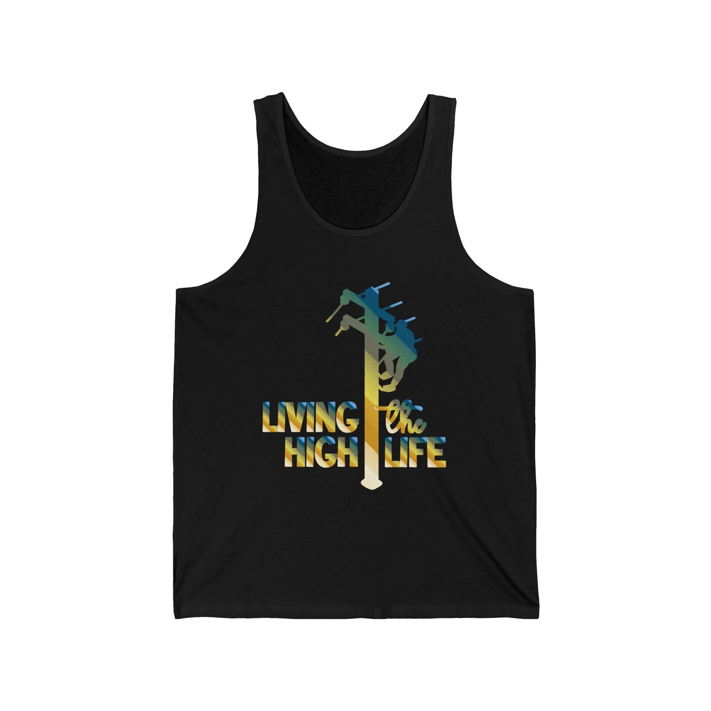Lineman T-shirt - living the high life - colored chrome