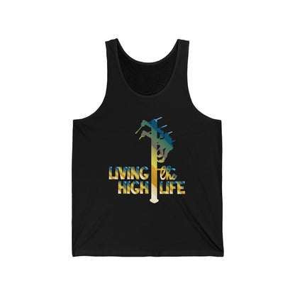 Lineman T-shirt - living the high life - colored chrome