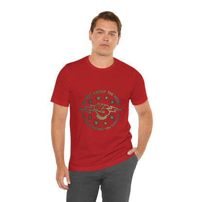 Lineman T-shirt - Its Not About The Money-copper patina