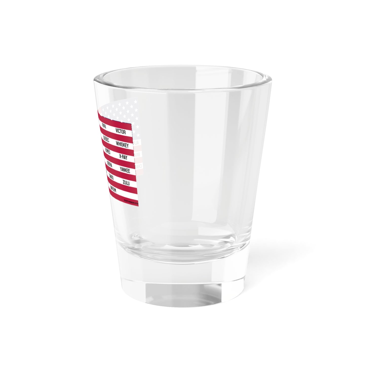 Phonetic Flag Shot Glass, 1.5oz