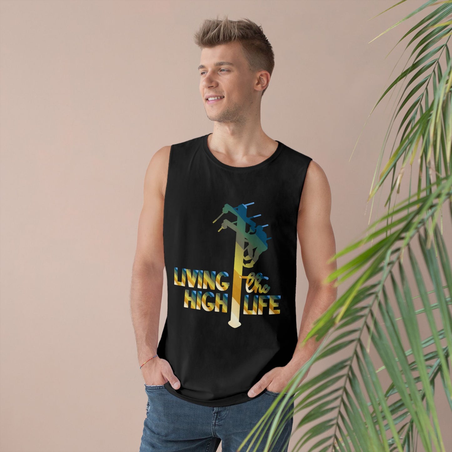 Lineman Tank - living the high life - colored chrome
