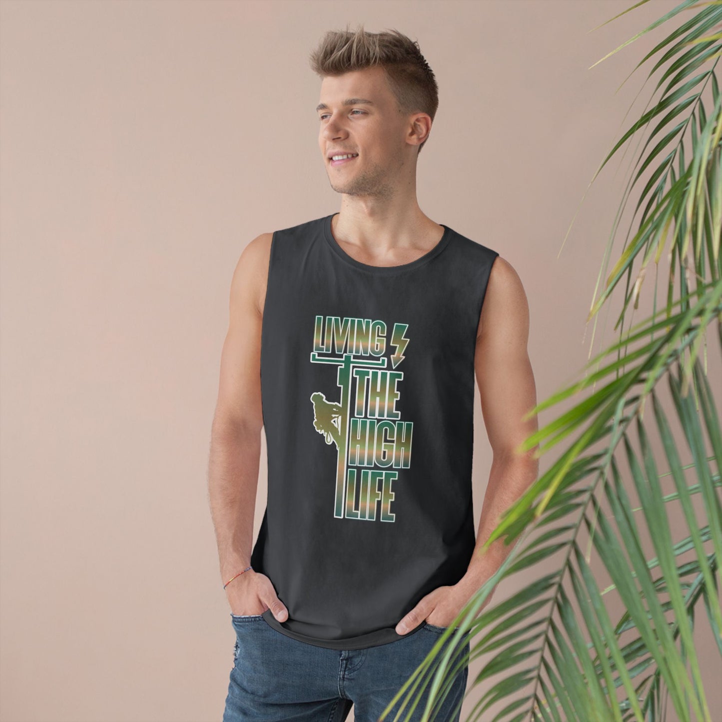 Lineman Tank - Living The High Life-copper patina