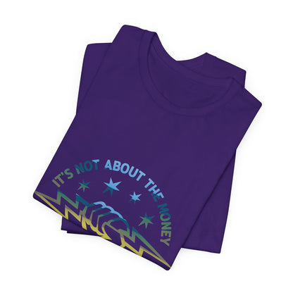 Lineman T-shirt - Its Not About The Money-colored chrome
