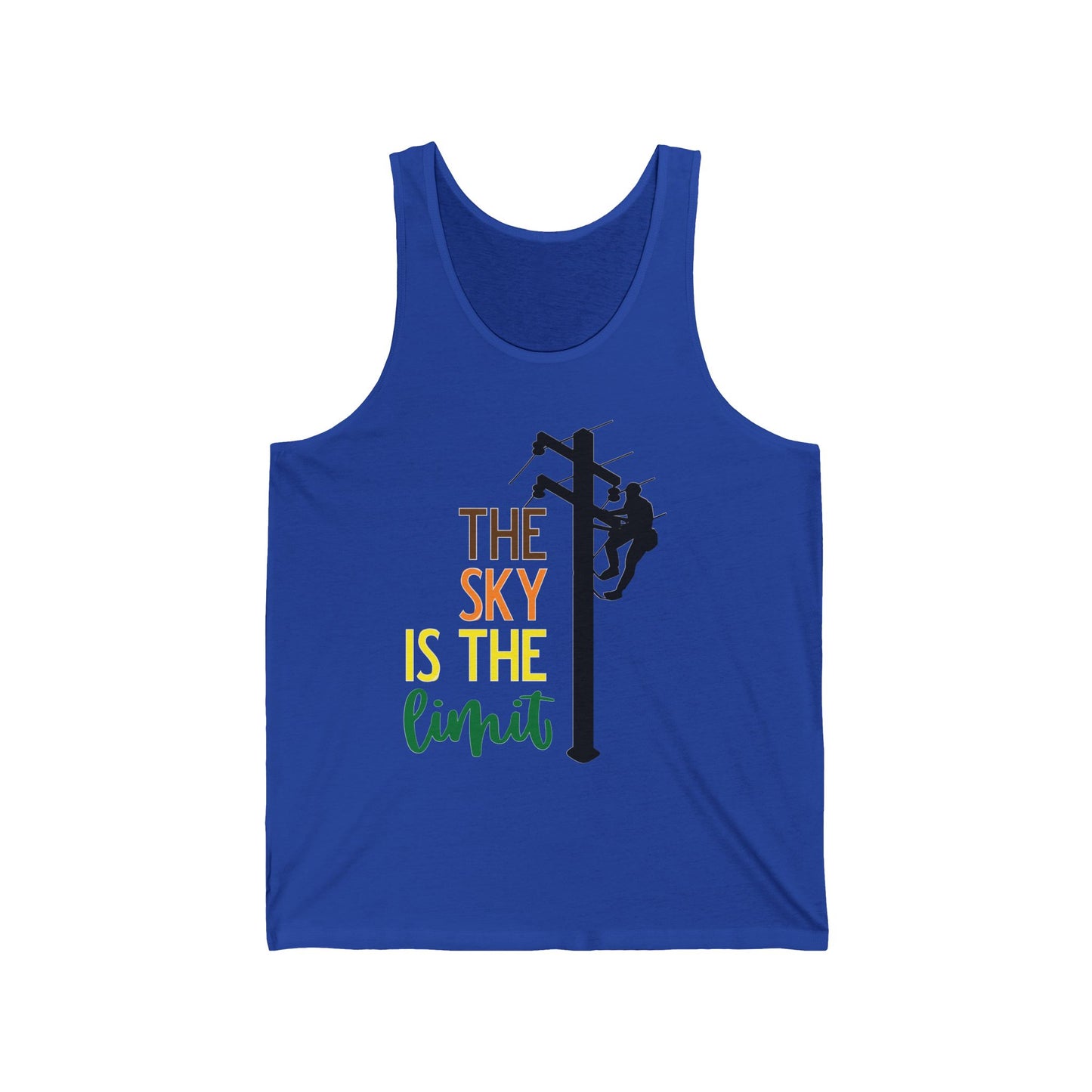 Lineman T-shirt - the-sky-is-the-limit-lineman color