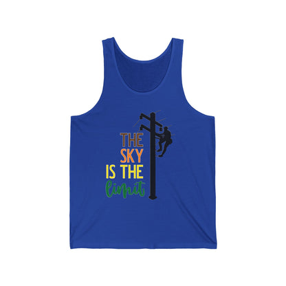 Lineman T-shirt - the-sky-is-the-limit-lineman color