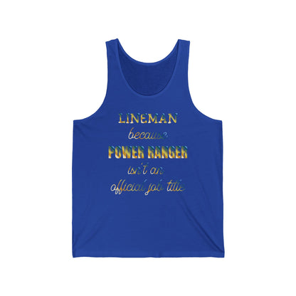 Lineman T-shirt - Power Ranger job title colored chrome