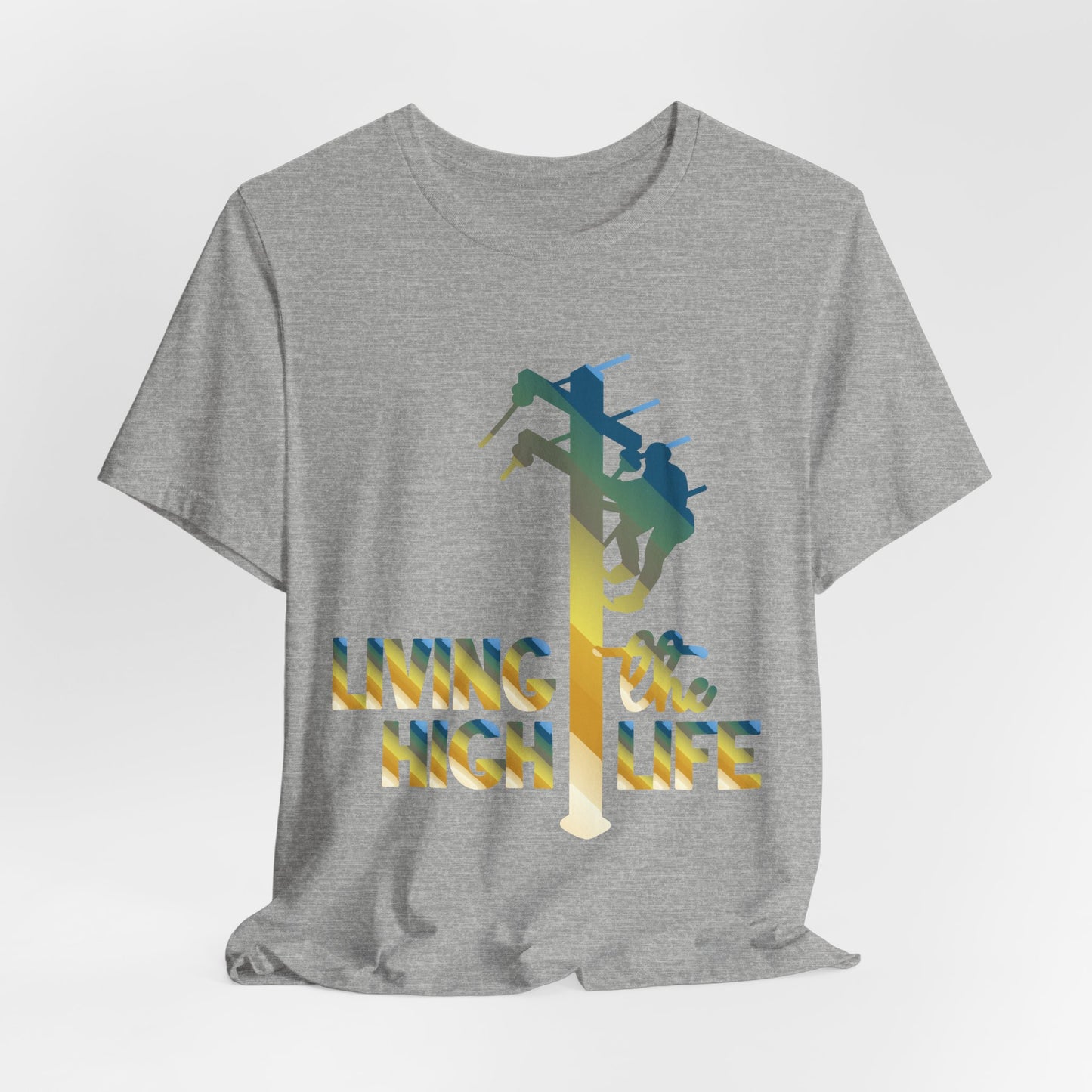 Lineman T-shirt - living the high life - colored chrome