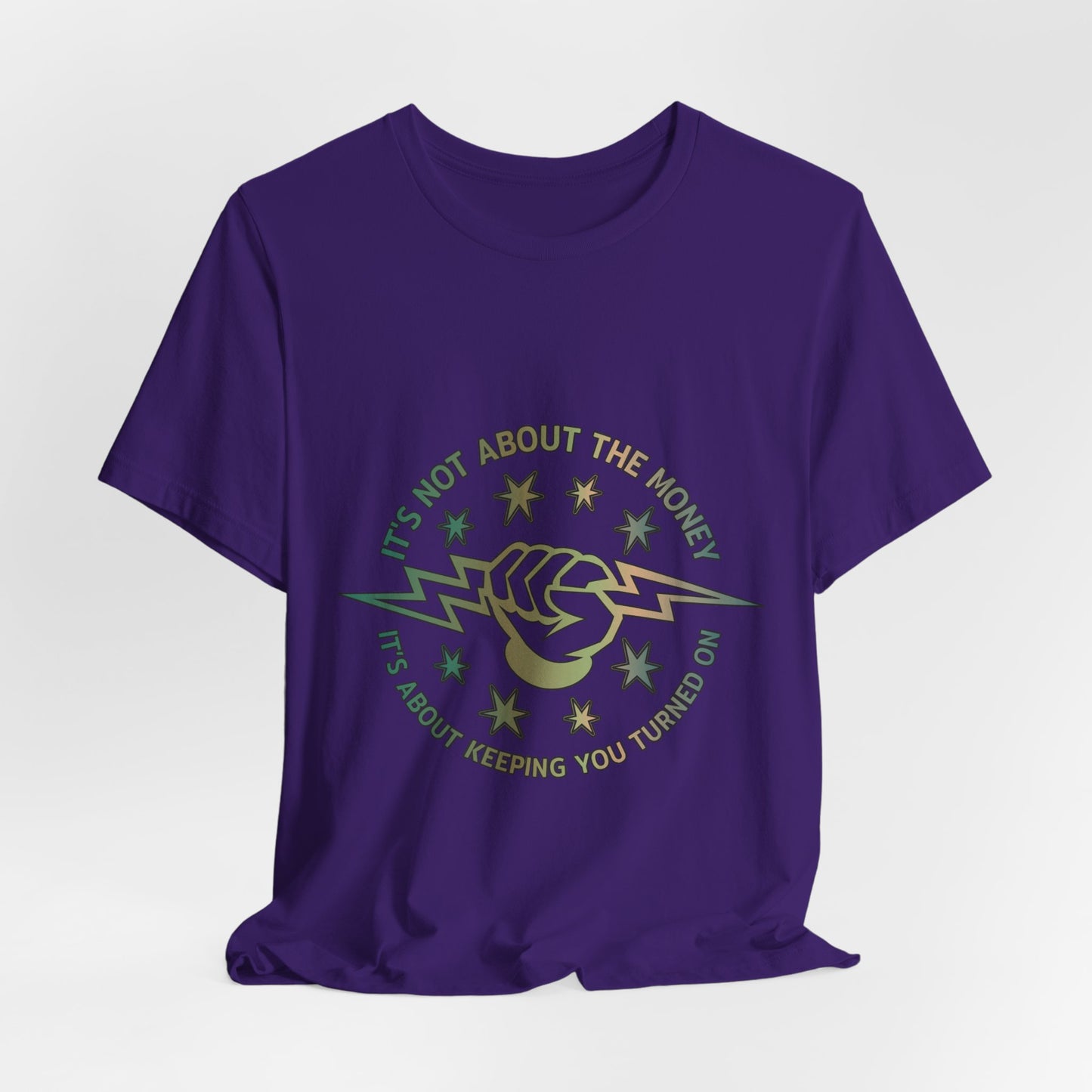 Lineman T-shirt - Its Not About The Money-copper patina