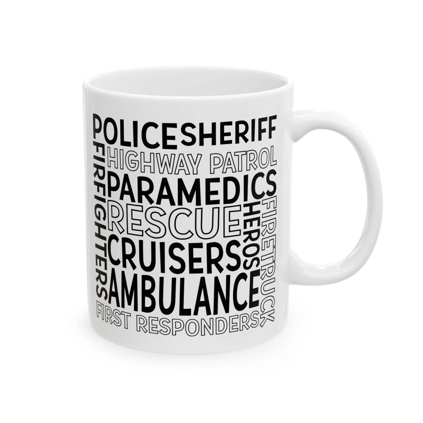 First Responder Subway Art Ceramic Mug, (11oz, 15oz)