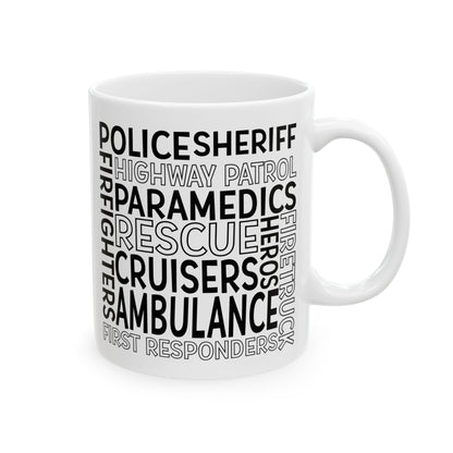 First Responder Subway Art Ceramic Mug, (11oz, 15oz)