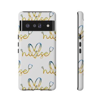 Google Pixel Tough Case - Nurse Stethoscope - White