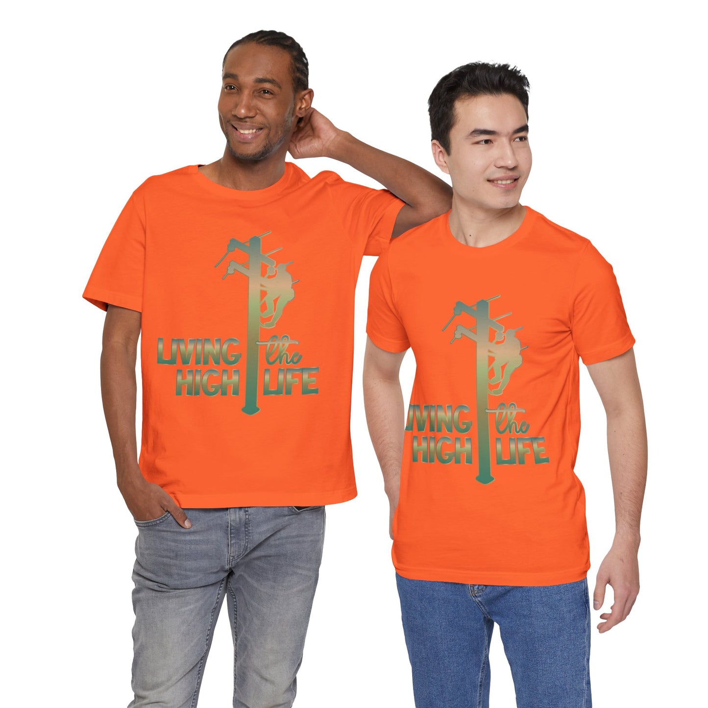 Lineman T-shirt - living the high life - copper patina