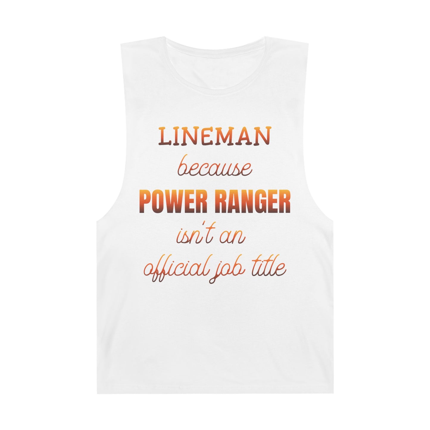 Lineman Tank - Power Ranger job title sky 24