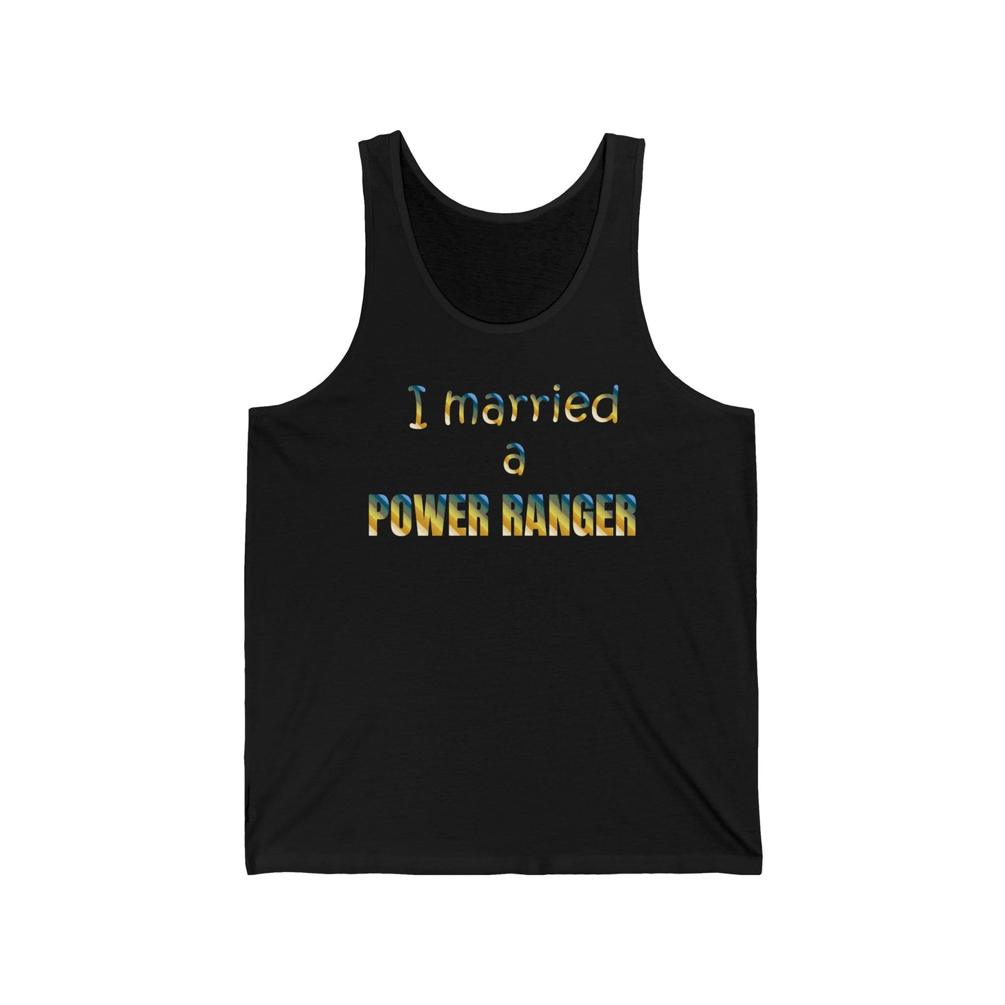 Lineman T-shirt - Married a Power Ranger colored chrome