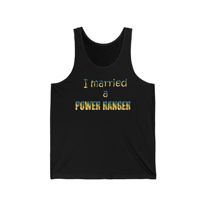 Lineman T-shirt - Married a Power Ranger colored chrome