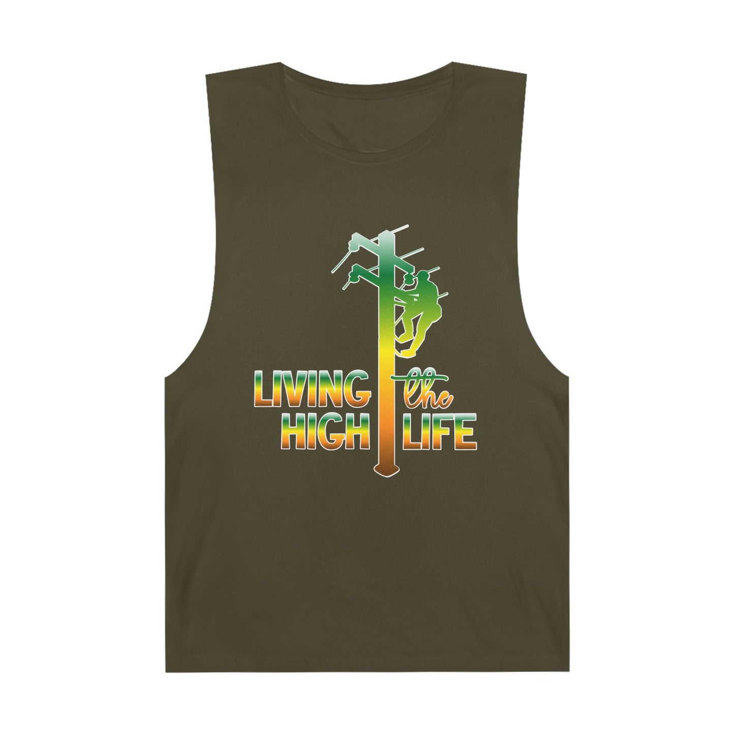 Lineman Tank - living the high life - gradient