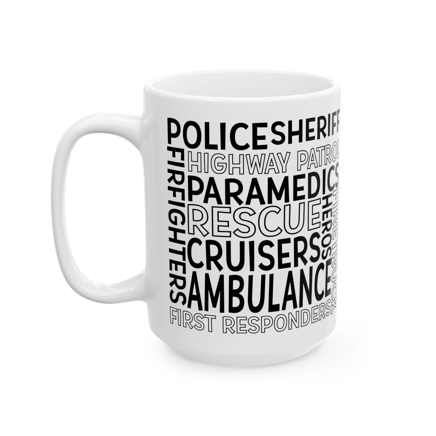 First Responder Subway Art Ceramic Mug, (11oz, 15oz)