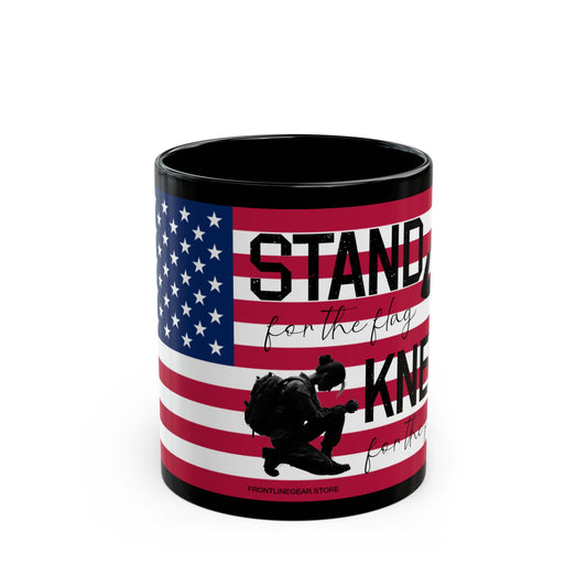 Stand for the flag, Kneel for the fallen (1) Black Mug (11oz, 15oz)