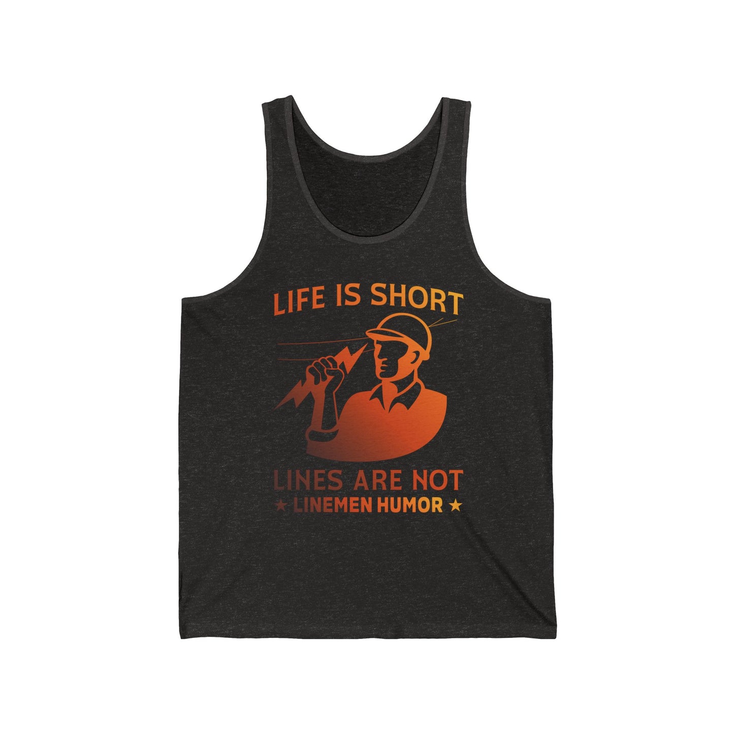 Lineman Tank - Life Is Short Lines Are Not-sky 24