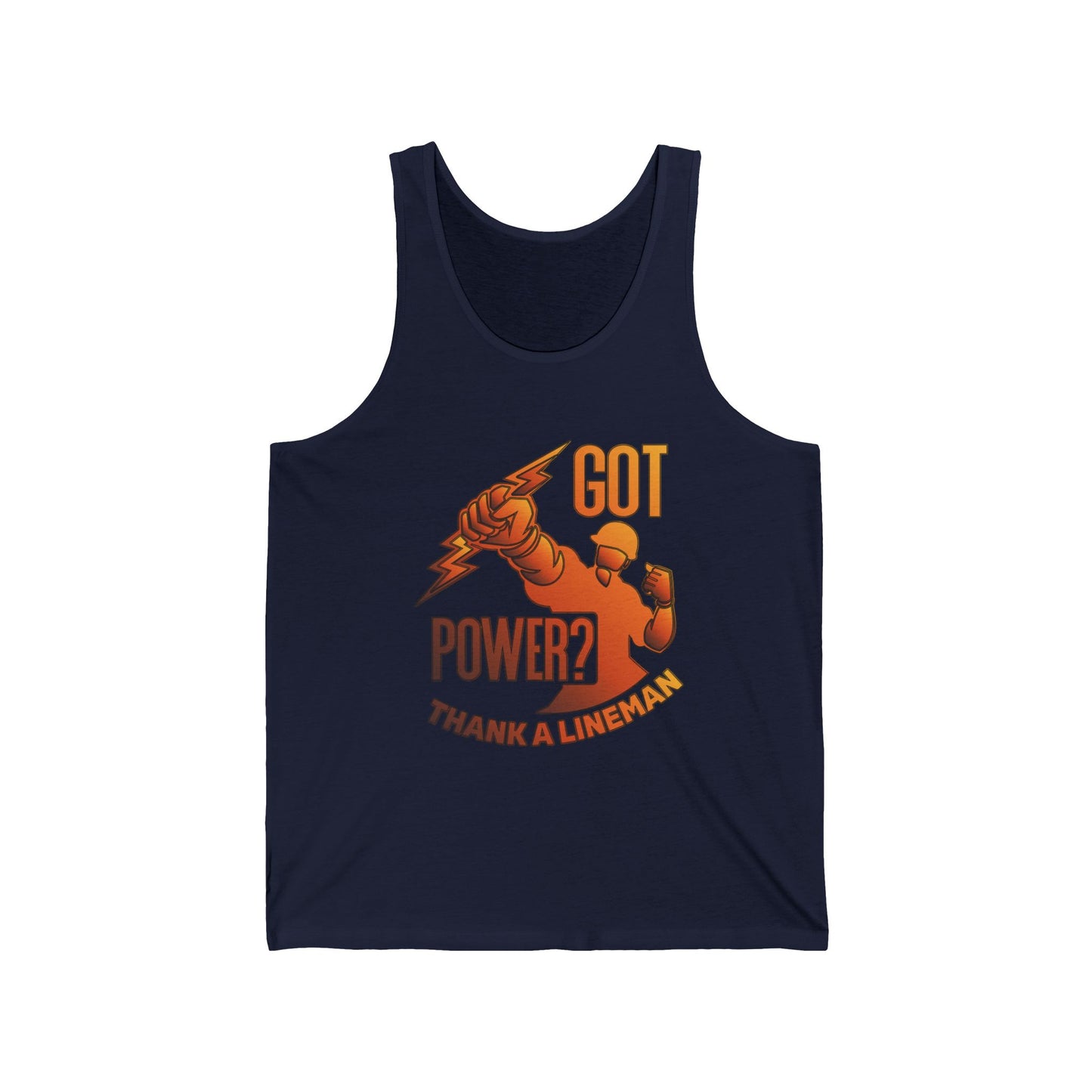 Lineman Tank - Got Power Thank A Lineman - sky 24