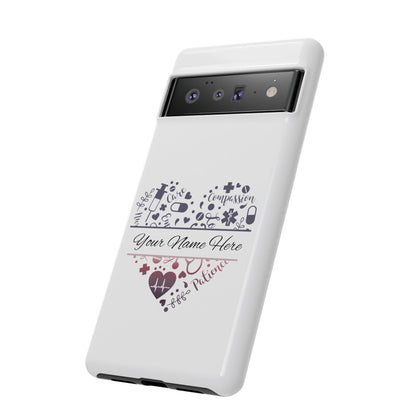Google Pixel Tough Case - Monogram Heart - White