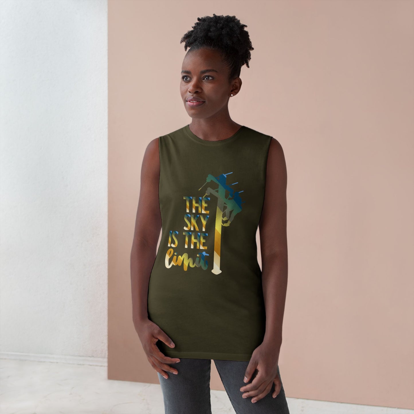 Lineman Tank - the-sky-is-the-limit-lineman colored chrome