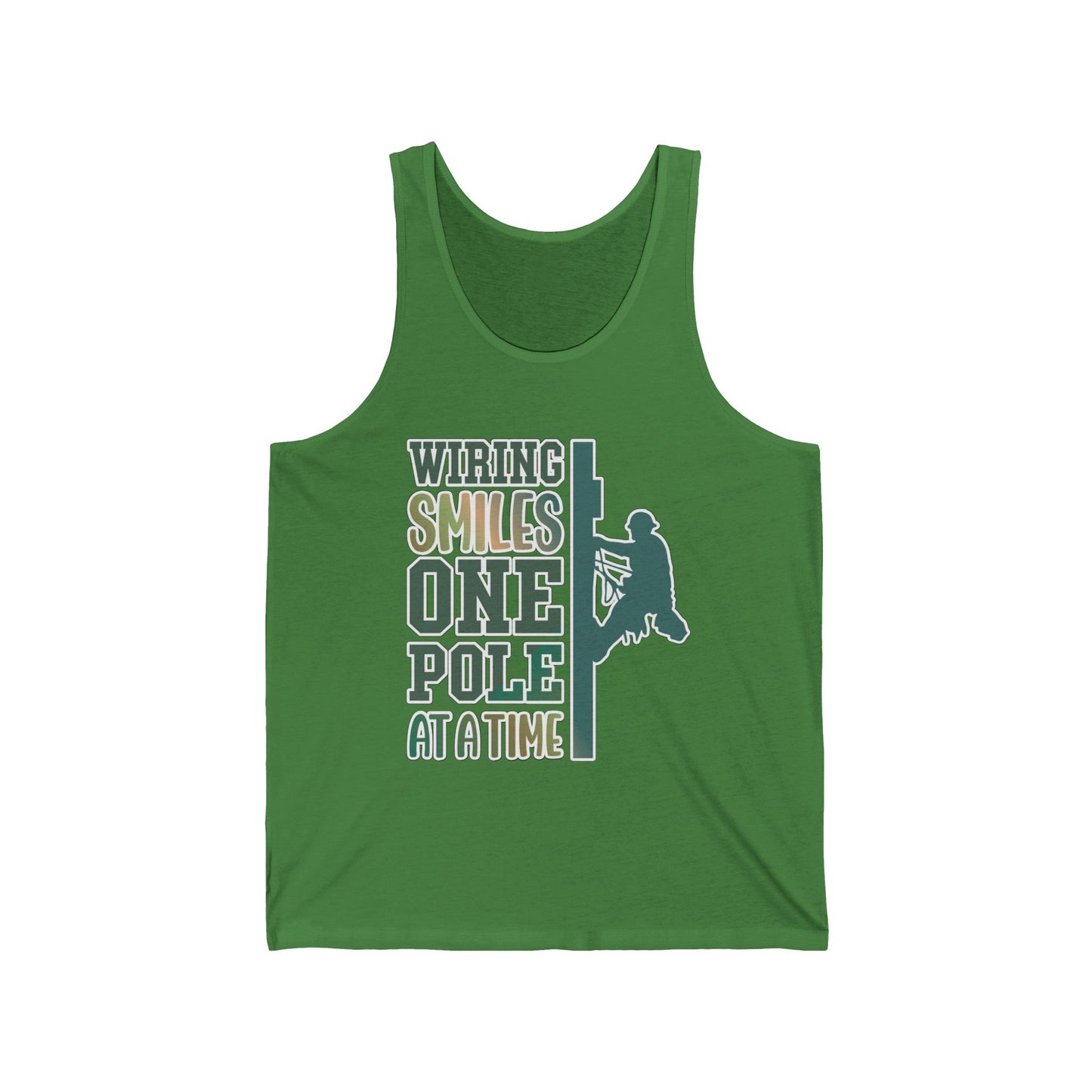 Lineman T-shirt - Wiring Smiles One Pole At A Time-copper patina