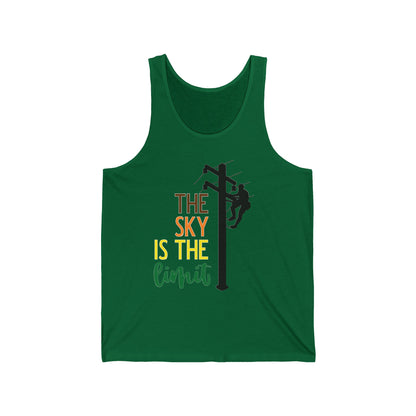 Lineman T-shirt - the-sky-is-the-limit-lineman color