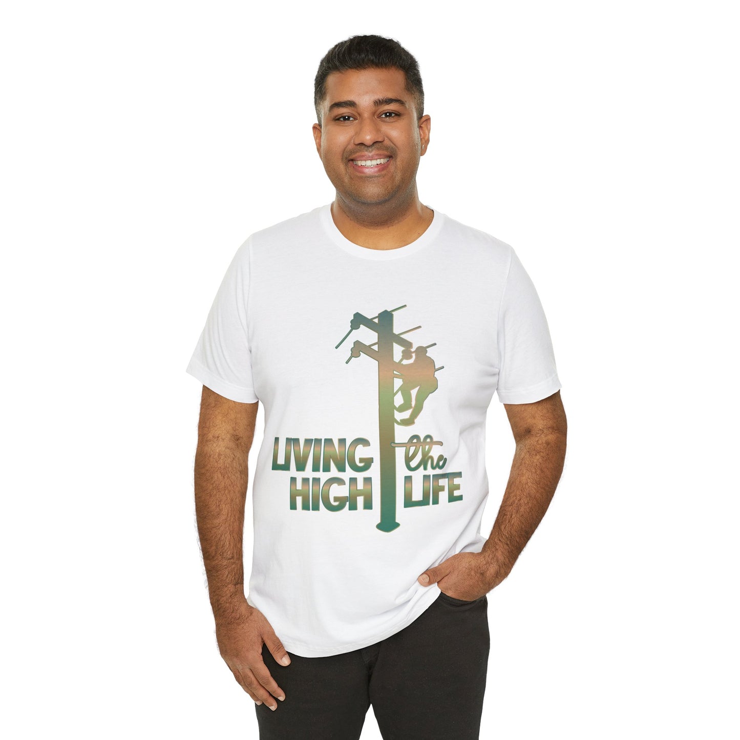 Lineman T-shirt - living the high life - copper patina