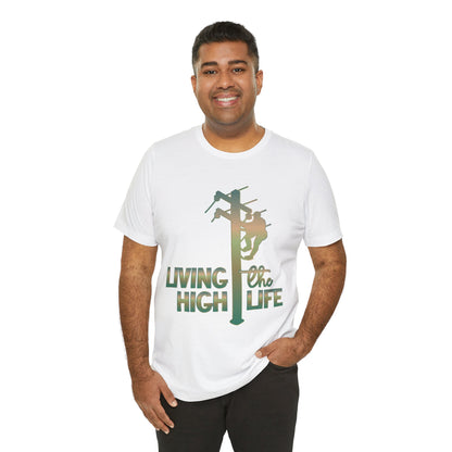 Lineman T-shirt - living the high life - copper patina