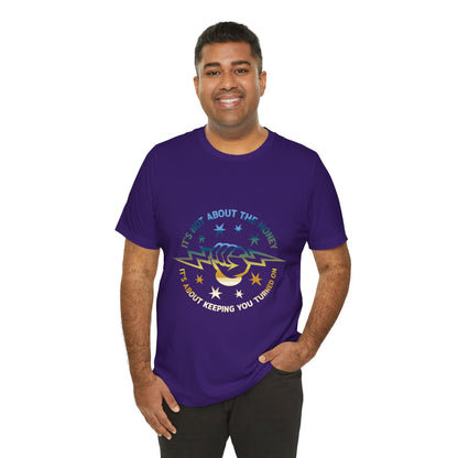 Lineman T-shirt - Its Not About The Money-colored chrome