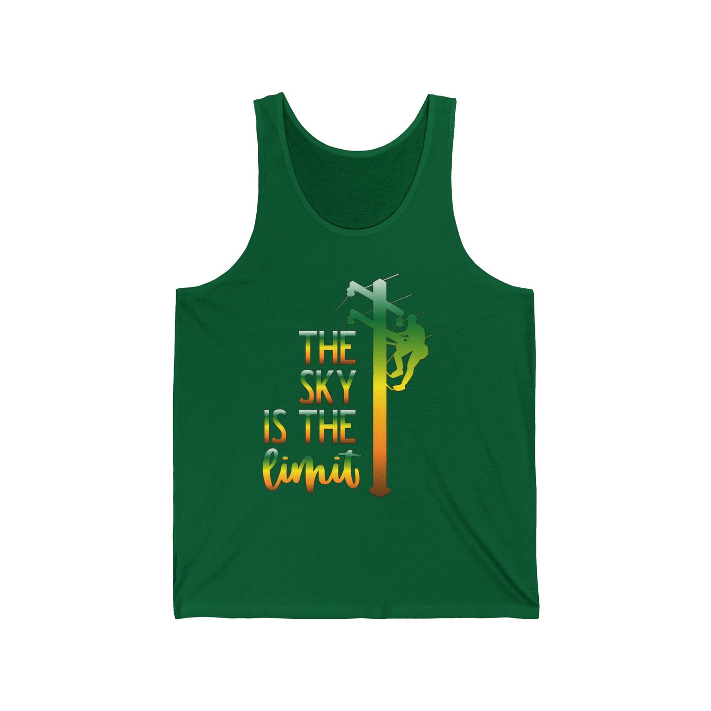 Lineman T-shirt - the-sky-is-the-limit-lineman gradient