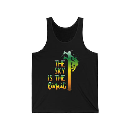 Lineman T-shirt - the-sky-is-the-limit-lineman gradient