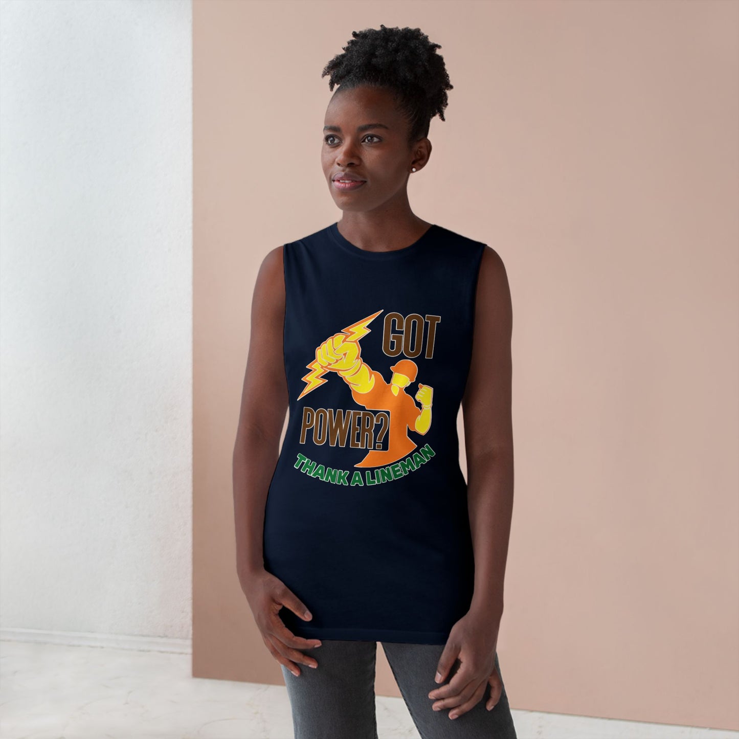 Lineman Tank - Got Power Thank A Lineman - color