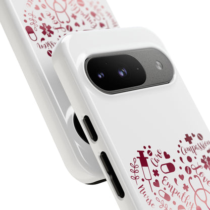 Google Pixel Tough Case - Monogram Heart 1 - White