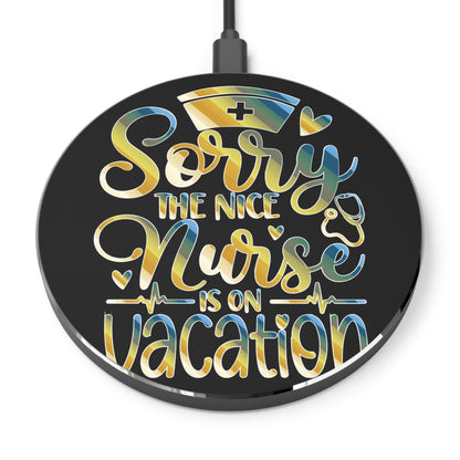 Nice Nurse Vacation Wireless Charger | Fast Charging Pad for Healthcare Professionals