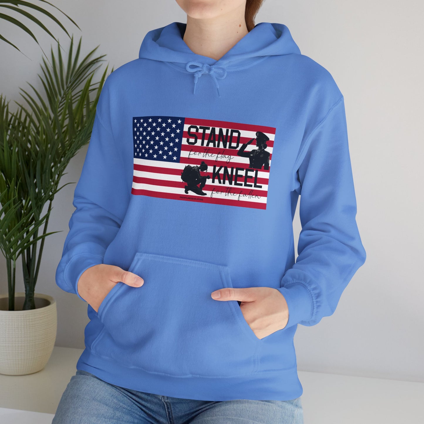 Gildan Stand for the Flag, Kneel for the Fallen Hoodie (Female)